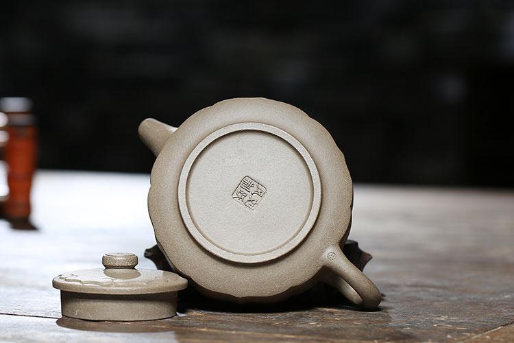 Handmade Yixing Teapot 240cc Purple Clay Zisha Pot Duan Clay Zhoupan Tea Pot-Chinese Style Finds™