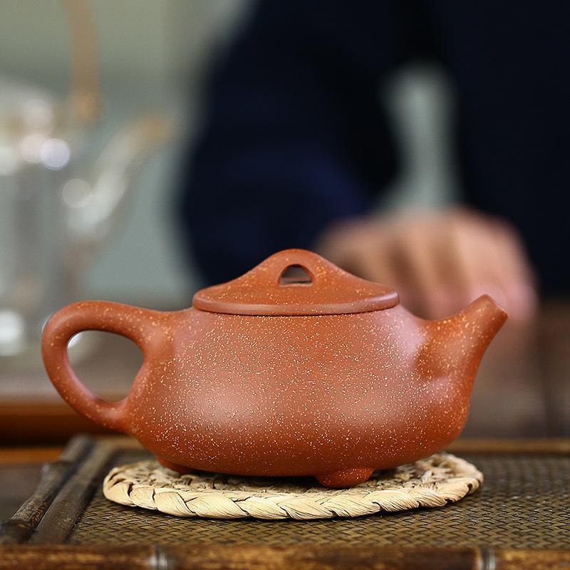 Handmade Yixing Teapot 250cc Purple Clay Zisha Pot 14 Holes Shipiao Tea Pot-Chinese Style Finds™