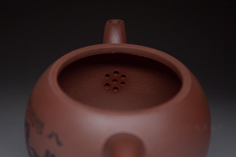 Handmade Yixing Teapot 260cc Purple Clay Zisha Pot 8 Horses Painting Tea Pot-Chinese Style Finds™