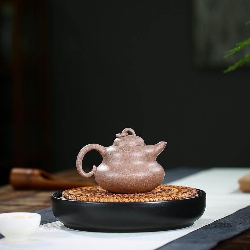 Handmade Yixing Teapot 280cc Purple Clay Zisha Pot Gourd Tea Pot Duan Clay-Chinese Style Finds™