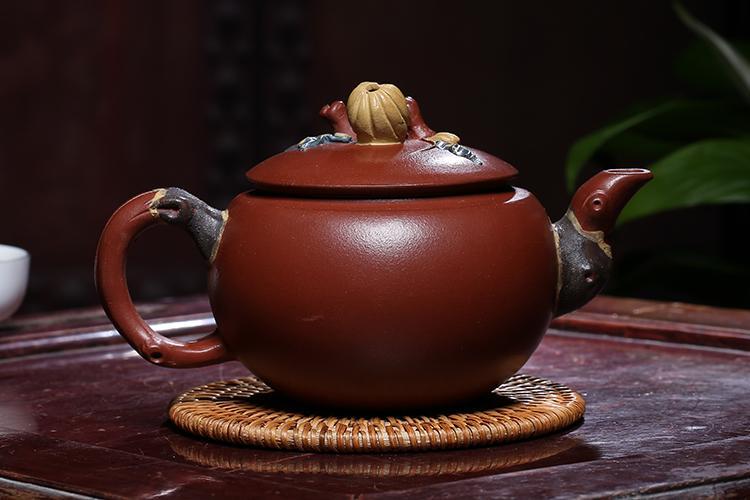 Handmade Yixing Teapot 400cc Purple Clay Zisha Pot 7 Holes-Chinese Style Finds™