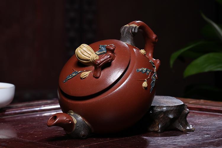 Handmade Yixing Teapot 400cc Purple Clay Zisha Pot 7 Holes-Chinese Style Finds™