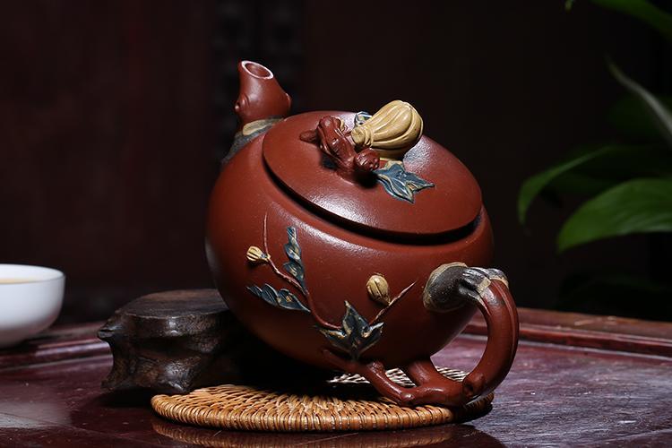 Handmade Yixing Teapot 400cc Purple Clay Zisha Pot 7 Holes-Chinese Style Finds™