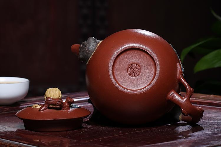 Handmade Yixing Teapot 400cc Purple Clay Zisha Pot 7 Holes-Chinese Style Finds™