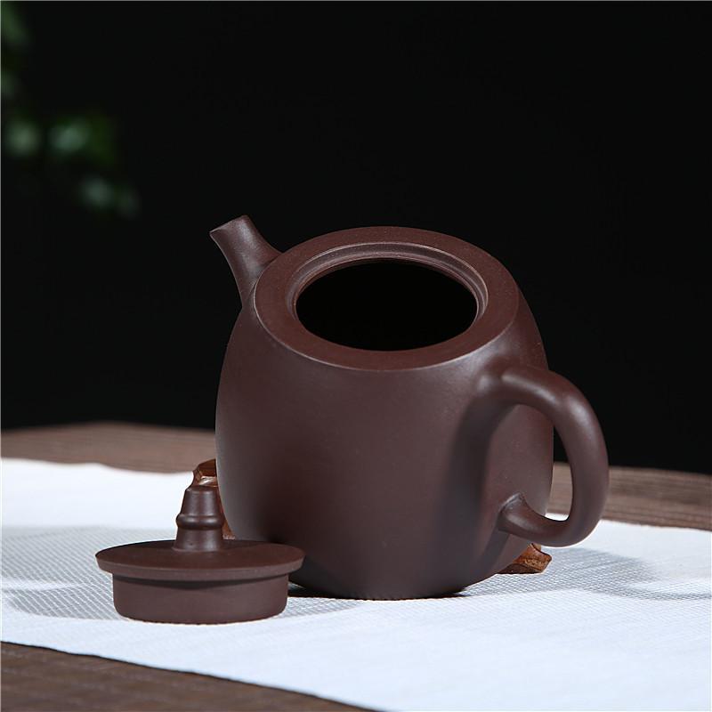 Handmade Yixing Teapot 450cc Purple Clay Zisha Pot 10 Holes Handou Pot-Chinese Style Finds™