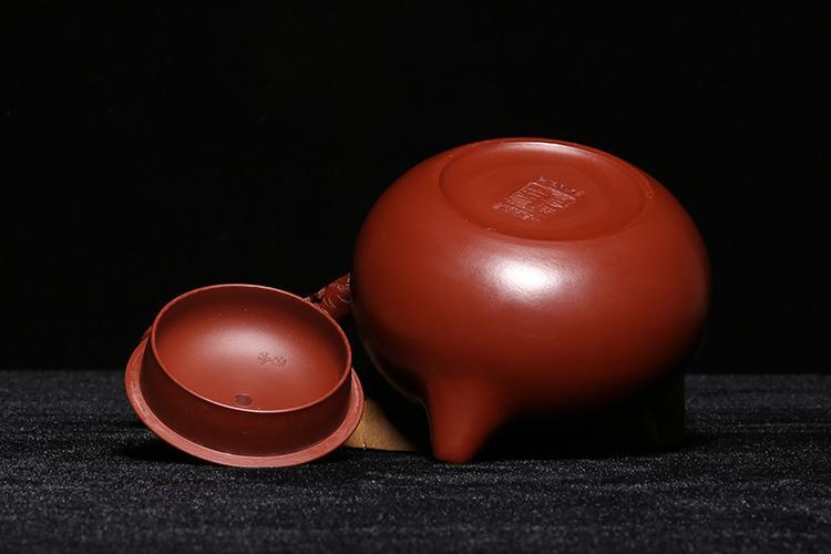 Handmade Yixing Teapot 580cc Purple Clay Zisha Pot With Handle Dahongpao Pot-Chinese Style Finds™