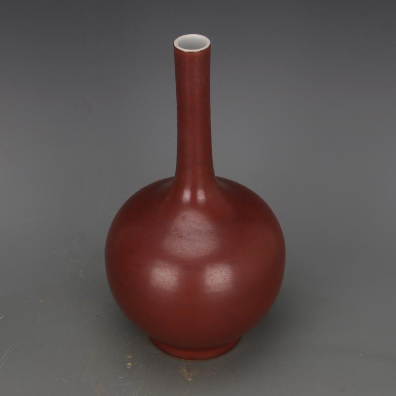 Jingdezhen Vintage Porcelain Vase Red Suantou Flower Vases 35.5cm High For Antique Home Decoration Art Collection-Chinese Style Finds™