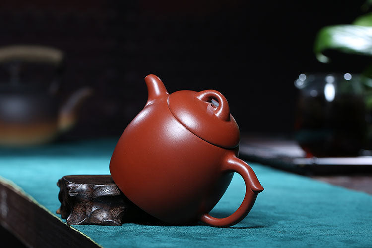 手工宜興茶壺 220cc 紫砂紫砂壺大紅袍紅泥琴泉茶壺